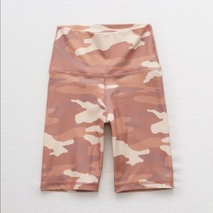 Aerie high waisted camo bike shorts size small